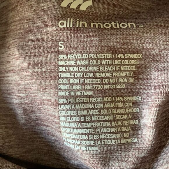 All in Motion Plum Heathered Round Hem Hoodie Sz S - Picture 4 of 6